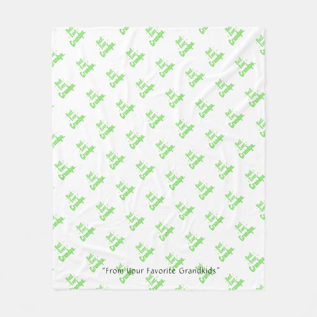 Best Ever Grandpa Blanket – Custom Gift for Him (Front)