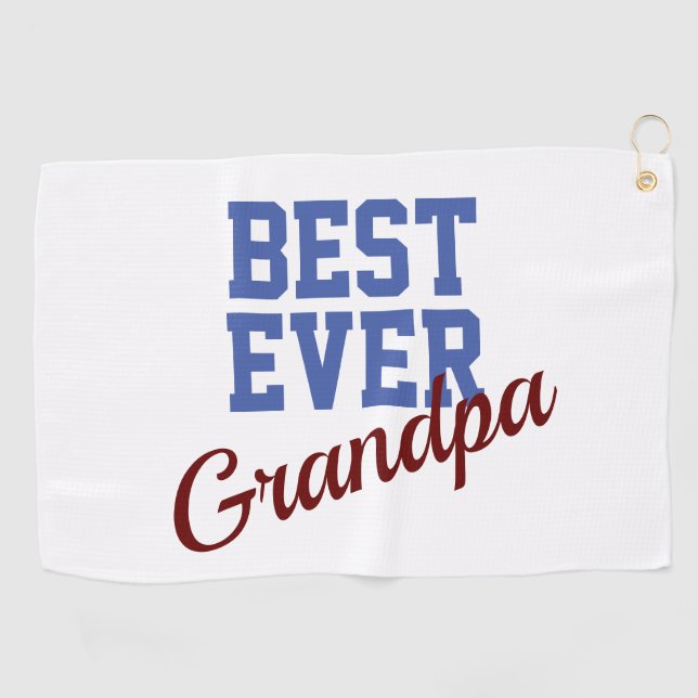 Best Ever Grandpa Golf Towel (Horizontal)