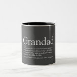Best Ever Grandpa Grandad Papa Definition Grey Two-Tone Coffee Mug<br><div class="desc">Personalise for your special grandpa,  grandad,  grandfather,  papa or pops to create a unique gift for Farther's day,  birthdays,  Christmas or any day you want to show how much he means to you. A perfect way to show him how amazing he is every day. Designed by Thisisnotme©</div>