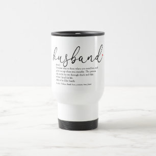 Best Ever Husband Definition Elegant Script Travel Mug