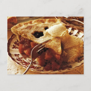 Best Ever Mincemeat Peach Pie Recipe Postcard