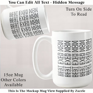 Best Ever Mom Hidden Message 158B Christmas Coffee Mug