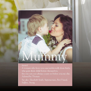 Best Ever Mom, Mum, Mother Definition Photo Card