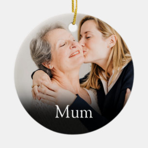 Best Ever Mom Mum Mother Definition Photo Ceramic Ornament