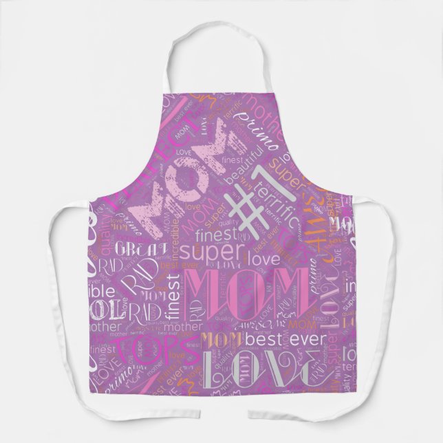 Best Ever Mom Word Cloud ID262 Apron (Front)