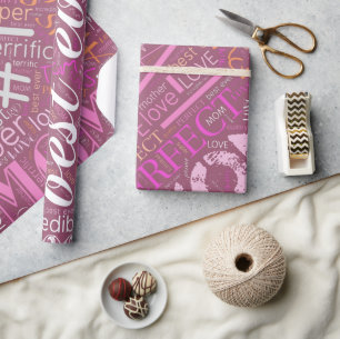 Best Ever Mom Word Cloud ID262 Wrapping Paper