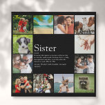 Best Ever Sister Definition 12 Photo Modern Faux Canvas Print<br><div class="desc">Personalise with 12 favourite photos and personalized text for your special sister to create a unique gift. A perfect way to show her how amazing she is every day. You can even customise the background to their favourite colour. Designed by Thisisnotme©</div>