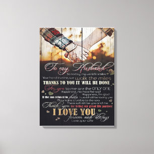 Best Family Decoration   Letter For Husband   Canvas Print