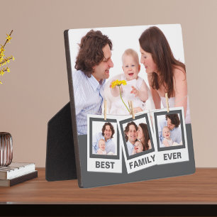 Best Family Ever Custom Instagram 4 Photo Collage Plaque
