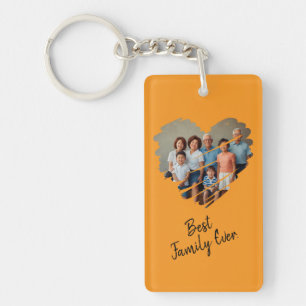 Best Family Ever Custom Photo Keychain