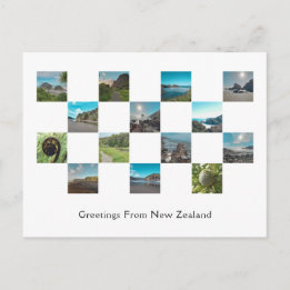 Best Family Holiday Chequered Photo Gallery Postcard