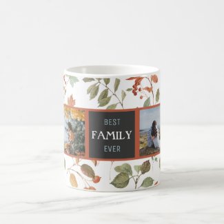 Best Family Photo Fall Foliage Watercolor Coffee Mug