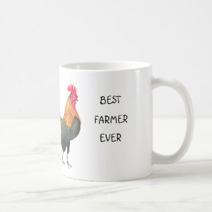 Best Farmer Ever Rooster Chicken Barn farm Coffee Mug