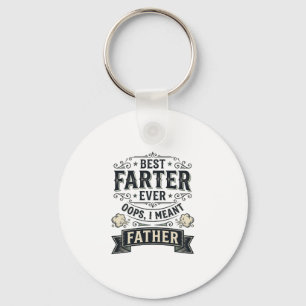 Best Farter Ever Funny Father Shirt Design_1 Keychain