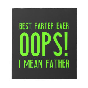 Best farter ever funny fathers day gift for dad fa notepad