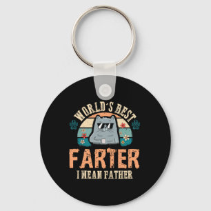 Best Farter I Mean Father Best Cat Dad Ever  Keychain