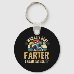 Best Farter I Mean Father Best Dad Ever Cool Dog M Keychain