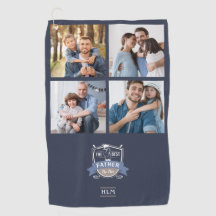 Best Father By Par Personalized Photos Golf Towel