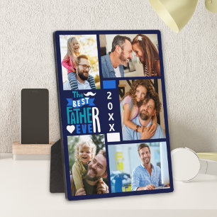 Best Father ever   Collage 5photos children's Plaque