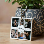 Best Father Ever | Father's Day 6 Photo Collage Keychain<br><div class="desc">Celebrate your dad's unwavering love and cherished moments with our Best Father Ever Photo Collage Keychain. This personalized keychain serves as a perfect gift for Father's Day, birthdays, or any occasion to honour the special father in your life. Designed with simplicity and elegance, this keychain features a photo collage grid...</div>