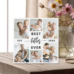 Best Father Ever - Father's Day Photo Collage Plaque<br><div class="desc">Celebrate your dad with the "Best Dad Ever" Father's Day Photo Collage Plaque, a heartfelt tribute to the man who means the world to you. This beautifully crafted plaque features a high-quality, customizable photo collage, allowing you to showcase cherished memories and special moments. The collage is elegantly arranged around the...</div>