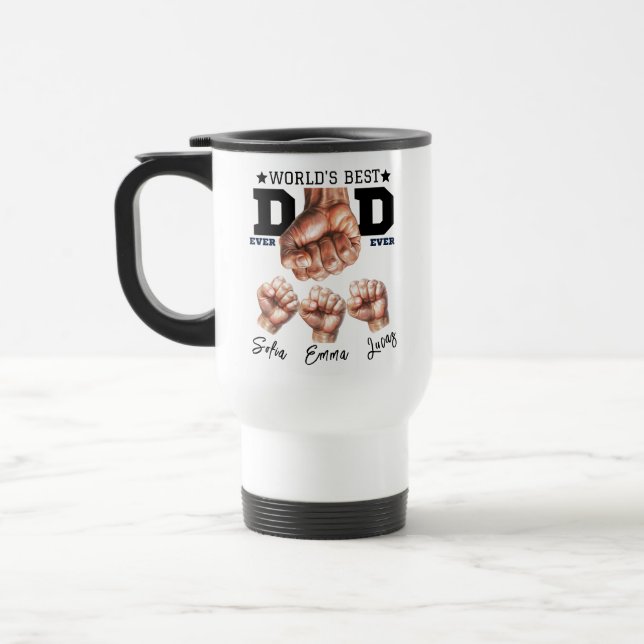 Best Father Ever Mug – Personalized Father’s Day (Left)