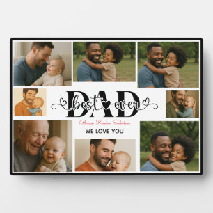 Best Father Ever personalized photo collage Plaque
