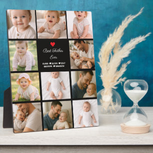 Best Father Ever Photo Collage Personalized Plaque