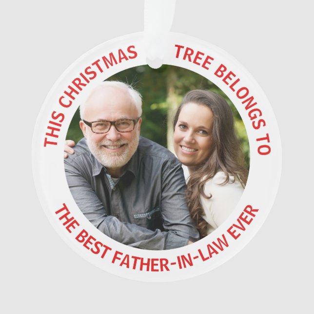 Best Father In Law Photo Ornament (Front)
