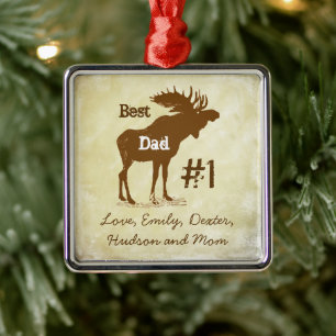 Best Father Moose Award Ornaments