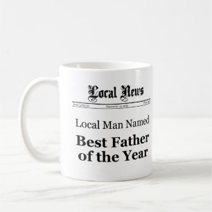 Best Father Of The Year Newspaper Front Mug
