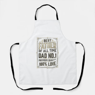 Best Father Vintage Engraving Typographic Shirt De Apron