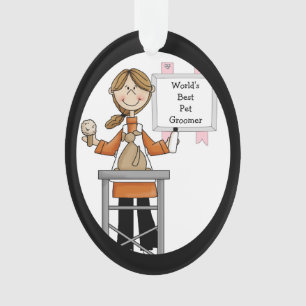 Best Female Pet Groomer Acrylic Ornament