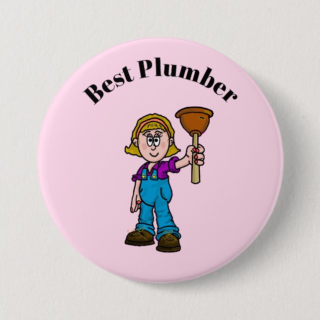 Best Female Plumber Button (Front)