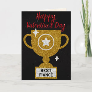 Best Fiancé Glitter Valentine Card