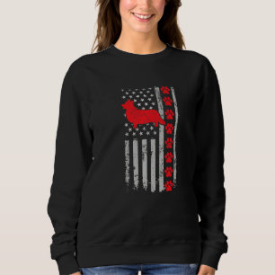 Best Firefighter Chigi Mom Dad Ever Us Flag Dog Pa Sweatshirt