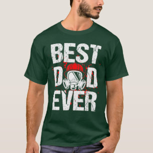 Best Firefighter Dad Ever Retro Fireman Fathers Da T-Shirt