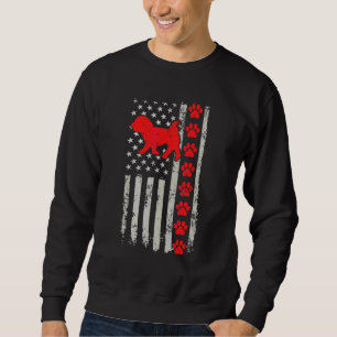Best Firefighter Maltese Mom Dad Ever Us Flag Dog Sweatshirt
