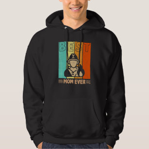 Best Firefighter Mom Ever Retro Graphic Mama Mothe Hoodie