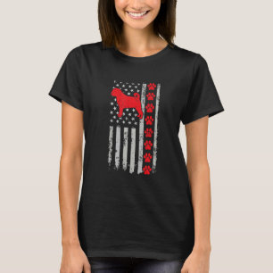 Best Firefighter Puggle Mom Dad Ever Us Flag Dog P T-Shirt