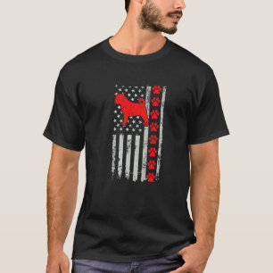 Best Firefighter Puginese Mom Dad Ever Us Flag Dog T-Shirt