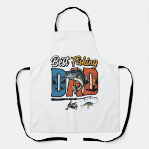 Best Fishing Dad Vintage Engraving Shirt Design_1 Apron