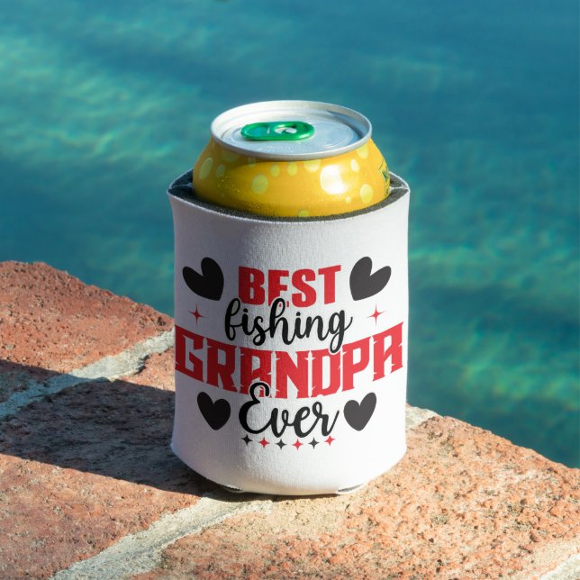 Best Fishing Grandpa Ever Father Day Fishing Lover Can Cooler (In Situ Pool)