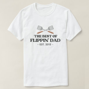 Best Flippin Dad Spatula Funny Retro  T-Shirt