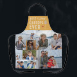 Best Flippin' Grandpa Ever | Photo Collage Apron<br><div class="desc">This sweet punny apron is perfect for dads who love to grill!!! Modern two toned colour block 10 photo collage. Featuring "Best flippin' Grandpa ever". These are Father’s Day gifts that are perfect for any dad. A gift that he will treasure for a lifetime! Can be customized for any moniker...</div>