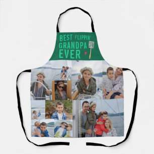 Best Flippin' Grandpa Ever   Photo Collage Apron
