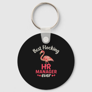 Best Flocking Hr Manager Ever Funny Summer Vacatio Keychain