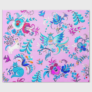 Best Folk style wrapping paper for the best gift.