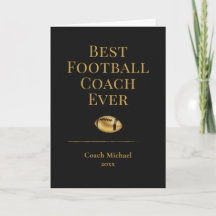 Best Football Coach Ever Elegant Black Gold Gift
