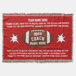 Best Football Coach Gifts, Personalized Blanket
